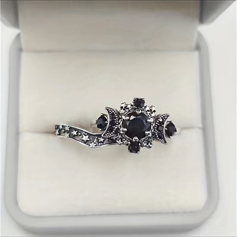 🖤Celestial Black Onyx 2 piece Ring🖤 - Picture 9 of 16